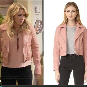 Blank NYC pink leather jacket